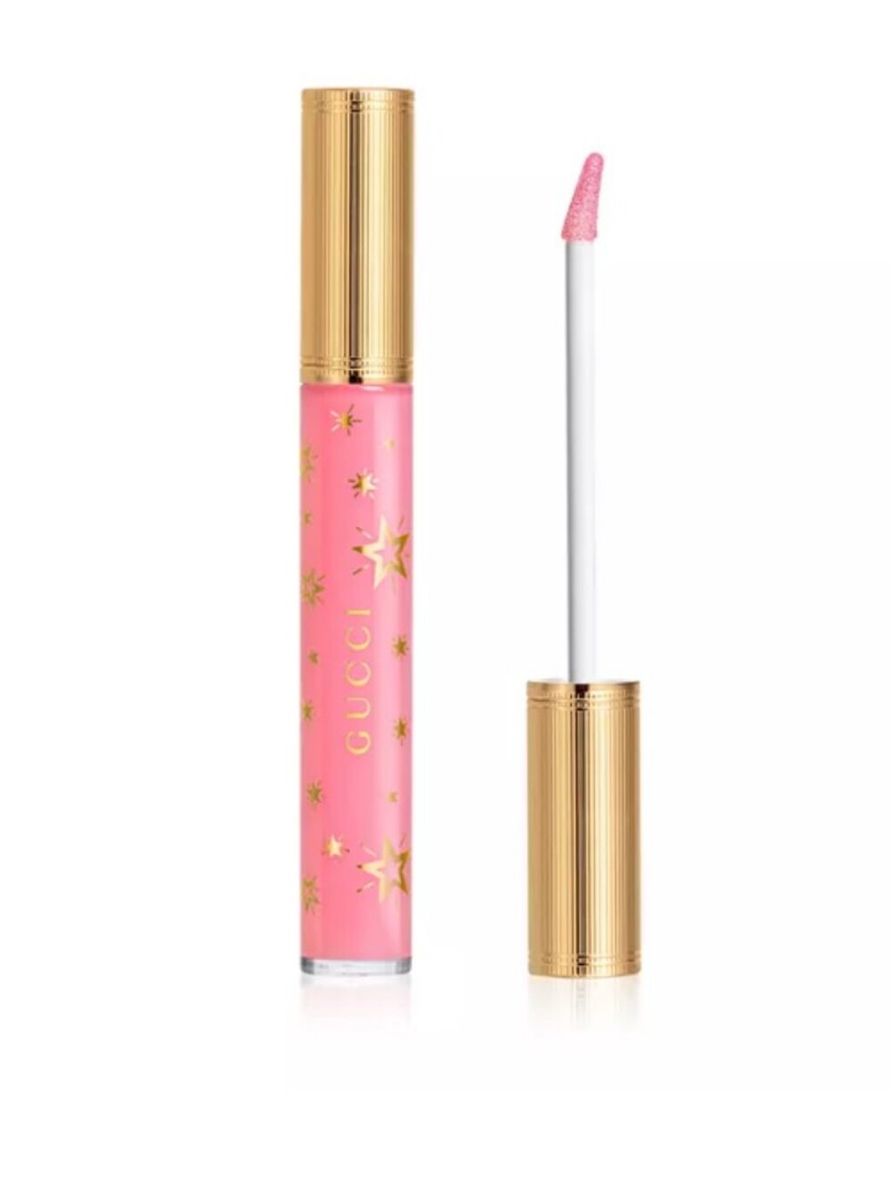 Gucci Hot Pink Lip Gloss with Gold Accents